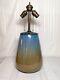 Fulper Pottery, Butterscotch Blue Flambe 2 Light Factory Lamp Base Arts & Crafts