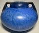 Fulper Pottery Deep Blue Flambe Buttress 2 Handle Squat Vase Arts & Crafts Nj