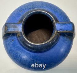 Fulper Pottery Deep Blue Flambe Buttress 2 Handle Squat Vase Arts & Crafts NJ Fulper Pottery Deep Blue Flambe Buttress 2 Handle Squat Vase Arts & Crafts NJ