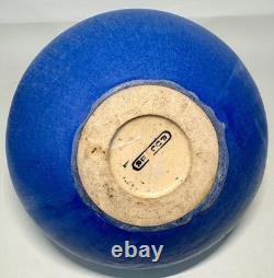 Fulper Pottery Deep Blue Flambe Buttress 2 Handle Squat Vase Arts & Crafts NJ Fulper Pottery Deep Blue Flambe Buttress 2 Handle Squat Vase Arts & Crafts NJ