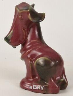 Fulper Pottery Dog Figural 8 Tall Rose Colored Arts And Crafts