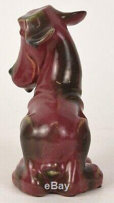 Fulper Pottery Dog Figural 8 Tall Rose Colored Arts And Crafts