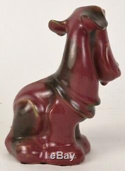 Fulper Pottery Dog Figural 8 Tall Rose Colored Arts And Crafts