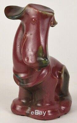 Fulper Pottery Dog Figural 8 Tall Rose Colored Arts And Crafts