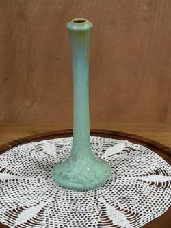 Fulper Pottery Trumpet Vase 8 Green Blue Flambe Glaze