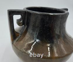 Fulper Pottery Two Handled Flambe Glaze Pottery 452 AWESOME GLAZE ART & CRAFTS