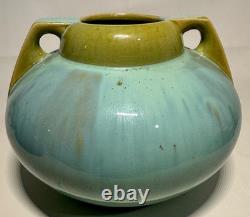 Fulper Pottery Vase Jade Glaze Crystalline 2 Handle Vase Arts & Crafts Mission