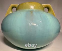 Fulper Pottery Vase Jade Glaze Crystalline 2 Handle Vase Arts & Crafts Mission