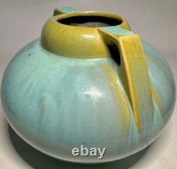Fulper Pottery Vase Jade Glaze Crystalline 2 Handle Vase Arts & Crafts Mission