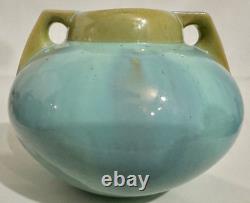 Fulper Pottery Vase Jade Glaze Crystalline 2 Handle Vase Arts & Crafts Mission