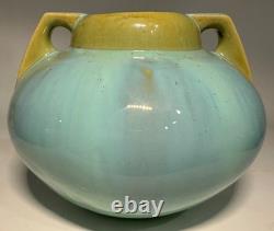 Fulper Pottery Vase Jade Glaze Crystalline 2 Handle Vase Arts & Crafts Mission