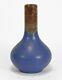 Fulper Pottery Bottle Vase Brown Drip Over Blue Matte Shape 475 Arts & Crafts