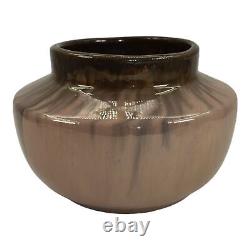 Fulper Prang 1913-17 Arts And Crafts Pottery Cats Eye Flambe Brown Ceramic Vase