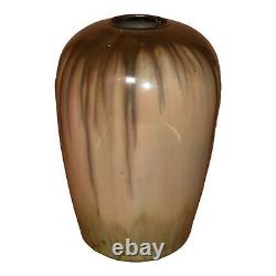 Fulper Prang 1913-17 Vintage Arts And Crafts Pottery Brown Flambe Ceramic Vase