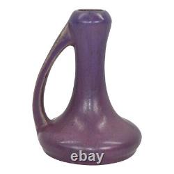 Fulper Vintage Arts And Crafts Pottery Matte Purple Dipstick Vase Ewer 38B