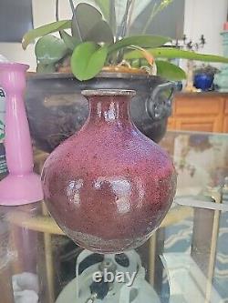 Glazed Oxblood Vase By Hermann Seger