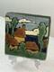 Gorgeous 4 X 4 Signed 6 Color Grueby Landscape Tile Artist Marked