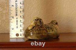 Gorgeous Antique Brush-McCoy Arts & Crafts Duck Flower Frog Majolica Ware #062