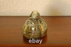 Gorgeous Antique Brush-McCoy Arts & Crafts Duck Flower Frog Majolica Ware #062