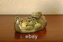 Gorgeous Antique Brush-McCoy Arts & Crafts Duck Flower Frog Majolica Ware #062