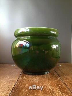 Gorgeous Large Arts & Crafts Green Lustre Pottery Jardiniere Planter Plant Pot