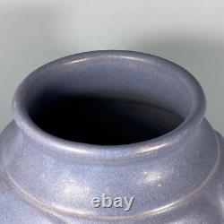 Gorgeous Vintage Zanesville Stoneware Vase#795 Blueish-Lilac-Silver Matte Glaze