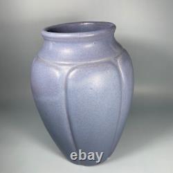 Gorgeous Vintage Zanesville Stoneware Vase#795 Blueish-Lilac-Silver Matte Glaze