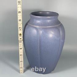 Gorgeous Vintage Zanesville Stoneware Vase#795 Blueish-Lilac-Silver Matte Glaze