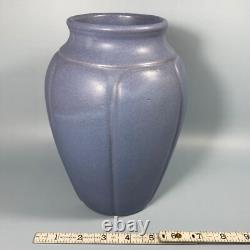 Gorgeous Vintage Zanesville Stoneware Vase#795 Blueish-Lilac-Silver Matte Glaze