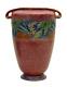 Great Roseville Art Pottery 12 Baneda Arts & Crafts Vase, Pink With Foil Label