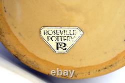 Great Roseville Art Pottery 12 Baneda Arts & Crafts Vase, Pink With Foil Label