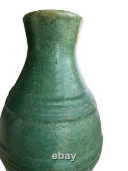Green FULPER Hand Built Pitcher, American Art Pottery, Arts & Crafts, Boho, 1910