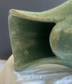 Green FULPER Hand Built Pitcher, American Art Pottery, Arts & Crafts, Boho, 1910