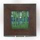Grueby Pardee Faience Moon Rise Thru Trees Tile Arts & Crafts Matte Green Blue