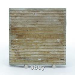 Grueby Pardee Faience moon rise thru trees tile Arts & Crafts matte green blue