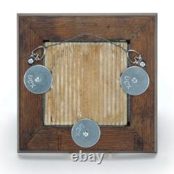 Grueby Pardee Faience moon rise thru trees tile Arts & Crafts matte green blue