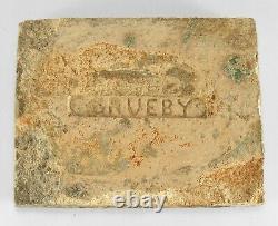 Grueby Pottery 4 color ring tile matte green yellow brown blue Arts & Crafts