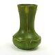 Grueby Pottery 6 3/8 Matte Green 2-color 5 Leaf & Bud Vase Arts & Crafts Boston