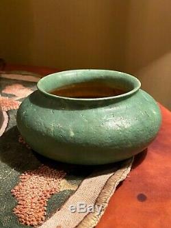 Grueby Pottery Arts & Crafts Bowl Stickley era Matt green