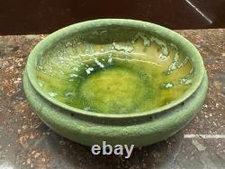 Grueby Pottery Boston Matte Green Dish Low Bowl Arts & Crafts