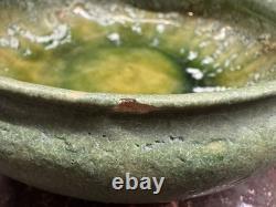 Grueby Pottery Boston Matte Green Dish Low Bowl Arts & Crafts