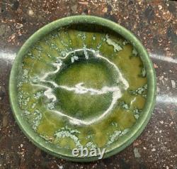 Grueby Pottery Boston Matte Green Dish Low Bowl Arts & Crafts