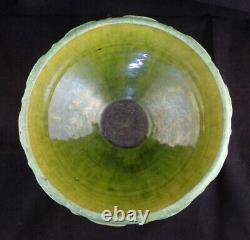 Grueby Pottery LARGE ARTS & CRAFTS VASE BOWL 10 Artist Signed