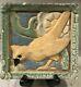 Grueby Pottery Rare White Parrot Tile Arts & Crafts Boston 6