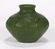 Grueby Pottery Dark Matte Green 7 Leaf Squat Vase Arts & Crafts Boston