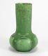 Grueby Pottery Matte Green Bulbous Bottom 5 Low Leaf Vase Arts & Crafts Boston
