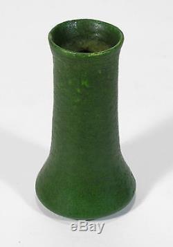 Grueby Pottery matte green flared bottom corset bud vase Arts & Crafts Boston