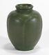 Grueby Pottery Matte Green Leaf Carved Lobed Form Vase Arts & Crafts Boston