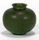 Grueby Pottery Matte Green Spherical Cabinet Vase Arts & Crafts Boston