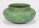 Grueby Pottery Matte Light Green 6 Leaf Squat Vase Arts & Crafts Boston